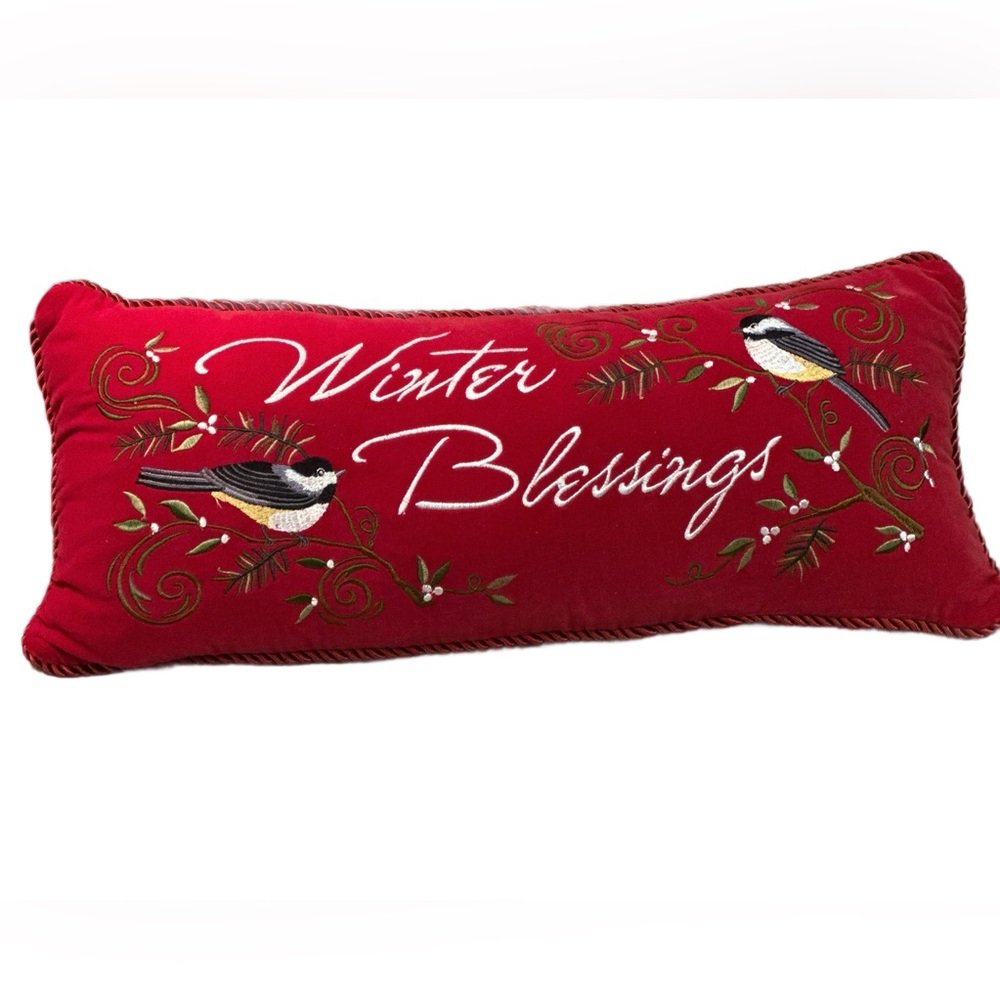 ♥️RED winter pillow♥️